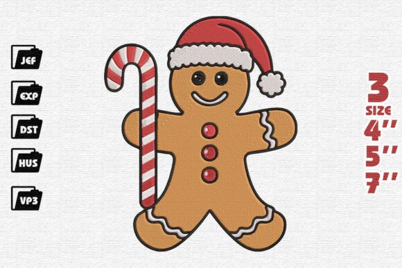 Cute Christmas Gingerbread Man Embroidery Design Review