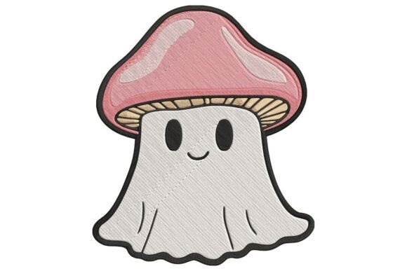 Cute Ghost with a Mushroom Hat Embroidery Design Review
