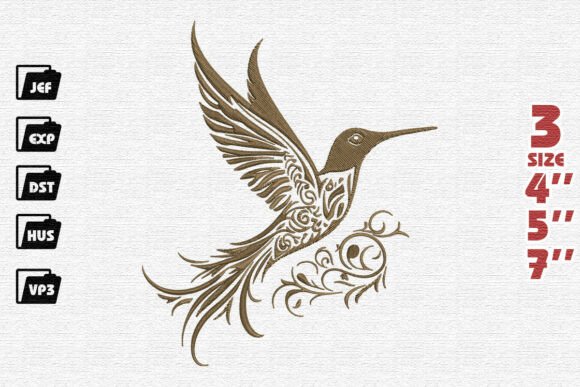 Elegant Ornate Hummingbird Embroidery Design Review