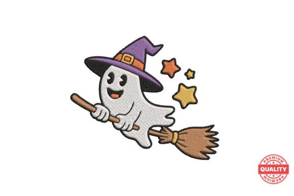 Flying Ghost Witch Embroidery Design Review
